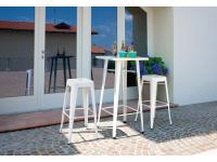 Foto set caltanissetta arredo bar ristorante osteria esterno giardino tavoli + sgabelli in lamiera galvanizzata industrial