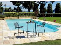 Foto set siena arredamento bar ristorante pizzeria tavoli alti in ferro + sgabelli ideali per esterno giardino