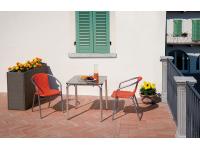 Foto set rovigo arredamento bar ristorante pub tavoli alluminio + sedie alluminio contract esterno moderno