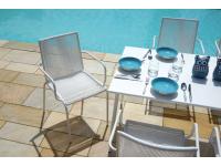 Foto set terni arredamento bar ristorante trattorie tavoli e sedie alluminio esterno giardini dehor