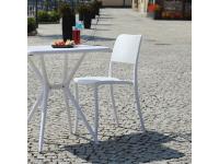 Foto set belluno arredo ristorante bar osterie tavoli polipropilene + sedie polipropilene esterno hotel agriturismo terrazze