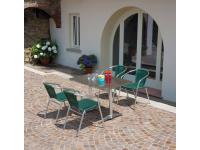 Foto set matera arredamento bar ristorante pasticcerie sedie e tavoli in alluminio per esterno dehor giardini piscine hotel