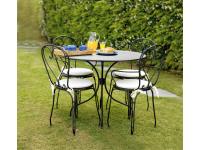 Foto set fermo arredamento bar ristorante trattoria sedie e tavoli ferro verniciato esterno hotel piscine terrazze dehor