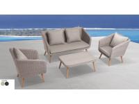 Foto arredamento giardino terrazza in finto rattan per arredo bar gelateria ristorante pizzeria uso esterno