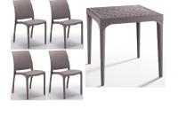 Foto set pisa polipropilene tortora sedie e tavoli arredamento esterno giardino e dehor bar ristoranti pizzerie trattorie hotel