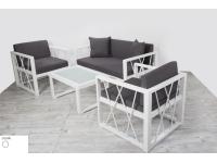 Foto salotti da giardino in alluminio per arredamento esterno bar ristoranti pizzerie terrazze