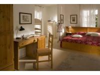 Foto testata letto e giroletto per camere albergo hotel in legno di pino color miele