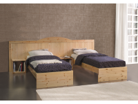 Foto testata letto camere alberghi hotel agriturismo sagomata e dogata color naturale con giroletto accostabili