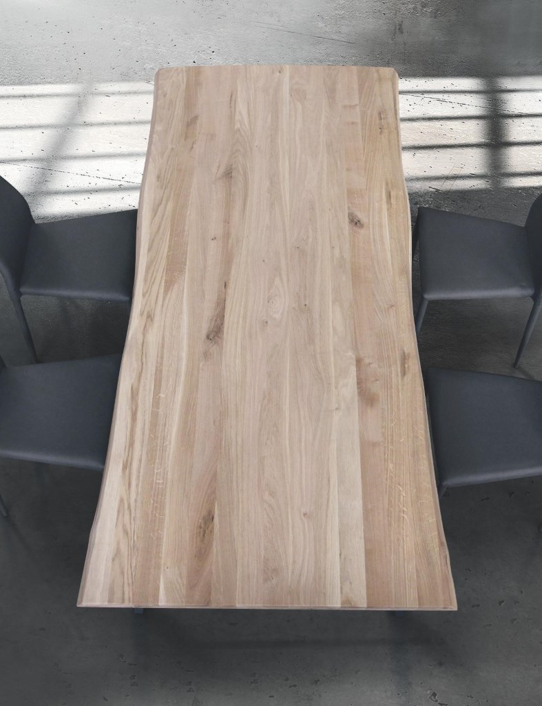 Tavolo da cucina in legno MDF e metallo fatto in Italia, Wilmer